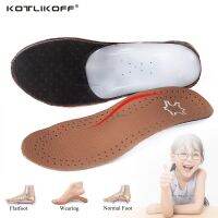 Children Severe Flat Foot Insoles Kid Leather Orthotic Insole For High Arch Support Relief Pain O/X Leg Corrected Shoes Sole Shoes Accessories