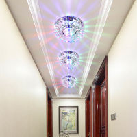 Pastoral Style LED Spotlight Crystal Aisle Light Living Room Embedded Colorful Corridor Light Creative Foyer Doorway Balcony Light