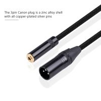 TRS 3.5mm Female to XLR 3 Pin Male Adapter for Cannon Plug Audio Cable Converter Cables