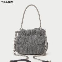 ✶ New female bag spring set auger fold fashion celebrities clouds diamond package hand chain