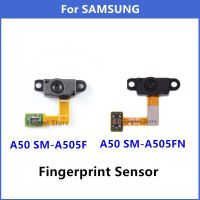 เหมาะสำหรับ Samsung Galaxy A50 SM-A505F A505 A505FN ปุ่มโฮมโค้งเซ็นเซอร์รหัสลายนิ้วมือสัมผัส