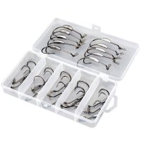 25 Pieces of Crank Hook Set Lure Bait Wide Belly with Lead Lead Hook Fishing Set Soft Bait Fish Hook Lure Fish Hook