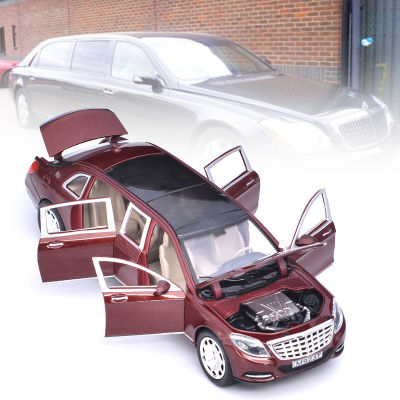 1:24 Maybach Alloy Car Model Big Ben S600 Warrior Sound And Light Toy Car Six Open Door Metal Car Boxed