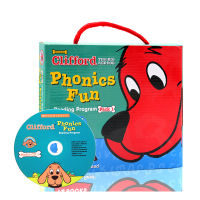 English original genuine picture book big red dog series Clifford phonicfun Pack 1 fun and natural spelling 12 volumes boxed + CD childrens early English reading bedtime story picture book