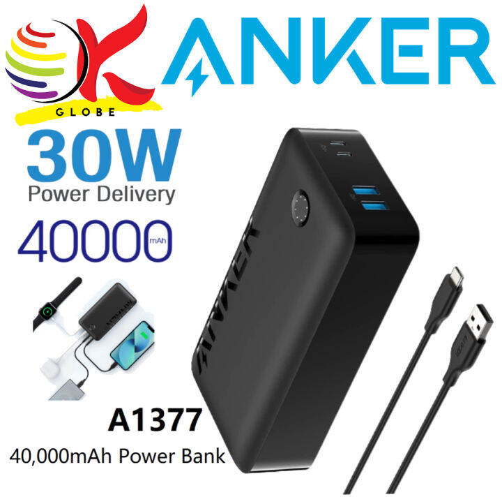 ANKER A1377 347 POWER BANK POWERCORE 40K 40000MAH WITH USBC HIGH SPEED