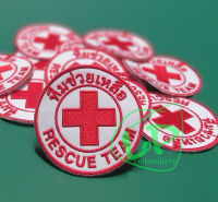 อาร์ม อาร์มปัก กู้ภัย ทีมช่วยเหลือ RESCUE TEAM แบบเย็บติด รีดติด ติดตีนตุ๊กแก