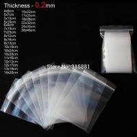 【DT】 hot  Transparent Zip Lock Plastic Bags Jewelry Packaging Bag Self Sealing  Zipped Lock Reclosable Poly Bag Thickness 0.2mm