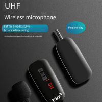 Wireless Microphone Live Stream UHF Earpiece Rechargeable Mic Loudspeaker