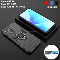 สำหรับ Oppo A77S A57 4G CPH2387 A77 A76 A96 A36 A74 A77 A93 A94 A95 4G 5G OppoA57 A54 A53 A93 A92 A91 A39 A92s A31 A39ผู้ถือแหวนโทรศัพท์กรณีเกราะกันกระแทกแฟชั่นผู้ถือ Hard ป้องกันปลอกหุ้มด้านหลัง