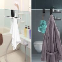 Stainless Steel Shower Hooks Glass Door Shower Hook Lightweight Bathroom Hooks Bath Shower Screen Towel Hanger Shower Door