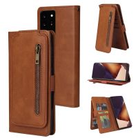 ▣❀ Flip Zipper Case for Samsung Note 20 Folio Magnetic Closure Book Wallet Card Slots Phone Cover for Samsung Galaxy Note 20 Ultra