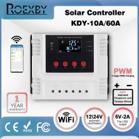 Smart Solar Charge Controller with WiFi App Control for 12V/24V/48V 10A 20A 30A 40A 50A 60A Lithium and Lead-Acid Batteries