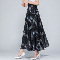 【CC】☄☬№  2023 Floral Printed Boho Beach Skirt Waist A-line Skirts