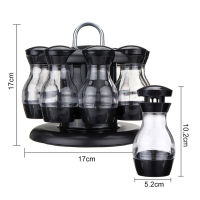 Spice Jar Glass Organizer Pepper Shakers Flavor Container Seasoning Kitchen Salt Pigs Rack Bottle Holder Flavouring Tank Shelf