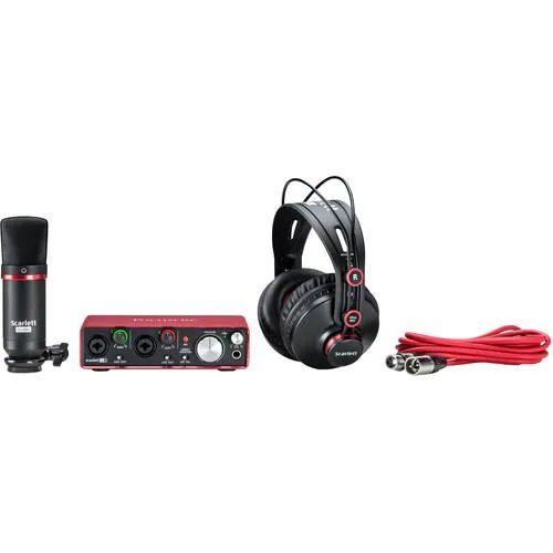 Trả góp 0%]Bộ KIT Focusrite Scarlett Studio 2i2 Complete Recording Package  for Musicians (2nd Generation) 