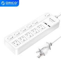 ORICO 5AC Outlets Power Strip US Plug 2 USB 5V/2.1A พร้อมสวิตช์ควบคุมย่อย Extension Corde ไฟฟ้าหลายซ็อกเก็ต