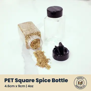 4 oz.plastic spice flip top bottle