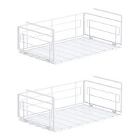 2X Under Shelf Basket, Under Shelf Wire Baskets Hanging Baskets Under Shelves Storage Rack for Kitchen Bookshelf Pantry