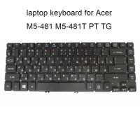 แป้นพิมพ์สำรอง M5-481แบ็คไลท์แป้นพิมพ์สำหรับ Acer Aspire M5 481 PT M5-481T M5-481TG CZ Zech RU AEZ09301110สีดำรัสเซีย