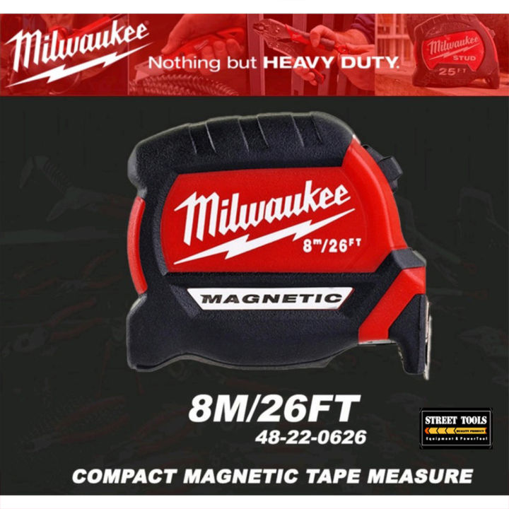 ตลับเมตร-milwaukee-5m-16ft-premium-magnetic-tape-measure-compact-magnetic-tape-measure-เทปวัดความยาว-มิลว๊อคกี้-พรีเมี่ยมแม็กนีติก