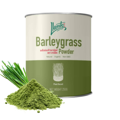Barley grass powder ☘️🔥ผงใบอ่อนข้าวบาร์เลย์ ออร์แกนิค (Organic Barley Grass) คัดเกรด สารสกัดเข้ม ×10 ตรา ขนาด 250 กรัม