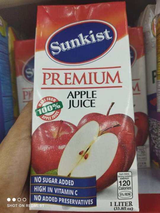 SUNKIST PREMIUM APPLE JUICE (1 L) 100 made of apple juice, no sugar