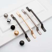 Modern design furniture hardware accessories pulls, kitchen cabinet handles and knobs black