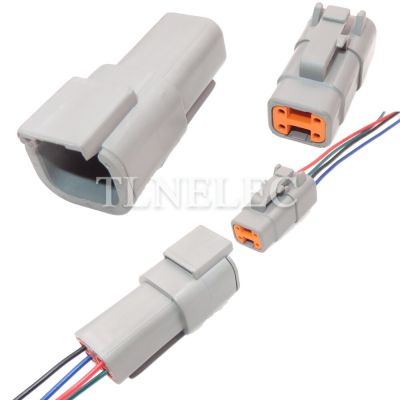 4 Pin Way Auto Male Female Wiring Harness Socket with Wires Car High Power Connectors For Excavators DTM04-4P DTM06-4S ATM06-4S  Wires Leads Adapters