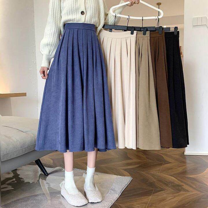 A Line Pleated Linen Skirt Linen Midi Skirt Navy Pleated - Etsy Hong Kong
