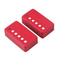 ；。‘【 2PCS  7X3.8X2cm Red Metal Electric Guitar Humbucker Pickup Covers