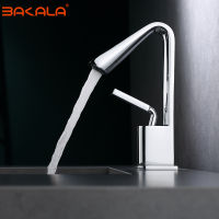 Black Grey ss Basin Faucet Nordic Art Hot Cold Mixer Tap Hollow Design Deck Mount copper Bathroom Sink Faucets Single Handle