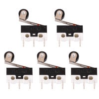 Idealhere 5Pcs Mini Micro Limit Switch Roller Lever Arm Microswitch SPDT Sub Miniature