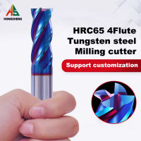 4ขลุ่ย HRC65คาร์ไบด์ End Mill CNC ตัดเครื่องมือโลหะผสมคาร์ไบด์ Milling EndMills ทังสเตนเหล็กเครื่องตัดสแควร์ Bit