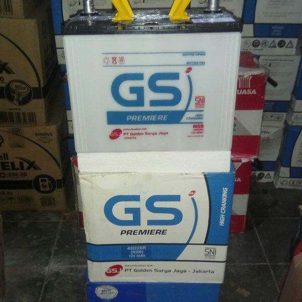 Aki Accu N50 12V 50Ah 50Amper 48D26R Aki Basah Gs Premiere | Lazada