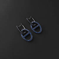 S925 Sterling Silver Geometric Dark Blue Sailor Pig Nose Earrings Female Fashion Simple Wild New Luxury Brand Monaco Jewelry