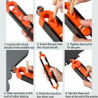 Multifunction Profile Scribing Ruler Movable Carpenter Tool Contour Gauge Up &amp; Down Moving Gauge Professional Tool