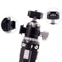 Mini Cold Shoe Ball Head Adapter Mount Dual Use 14สกรูอลูมิเนียมสำหรับกล้องศัพท์ Speedlite ขาตั้งกล้อง Selfie Stick