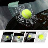 Autocollant 3D Auto-adhésif pour Fenêtre de Voiture Baseball Football Tennis Stéréo Verre Cassé