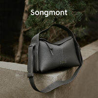 Songmont กระเป๋าหูกระต่ายแบบแขวน,กระเป๋าใส่ของแบบสะพายคาดลำตัวหนังวัวชั้นหนึ่งขนาดกลาง