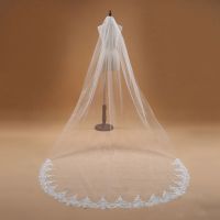 New Arrival White Ivory Cheap Wedding veils Lace Appliques 3 Meter Bridal veil Vestido de noiva Sexy wedding accessories Hair Accessories