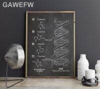 พื้นหน้า♧♛ใบรับรองดีเอ็นเอศิลปะบนผนังพันธุศาสตร์ตกแต่งผนังลายย้อนยุคการพิมพ์พิมพ์เขียวทางการแพทย์ของขวัญการตกแต่งความคิดความคิด