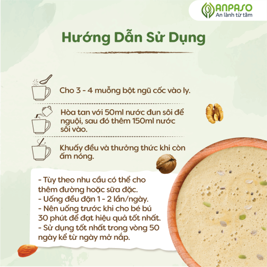 Ngũ cốc lợi sữa anpaso cho mẹ bầu bổ sung dinh dưỡng, lợi sữa - ảnh sản phẩm 6