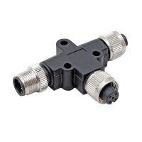 ：”{》： M12 Sensor Connector Waterproof Three-Way Pipe Conversion Plug Male Female 4 5 8Pin Y Shaped T Type A Code Connectors