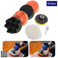 Drillpro ชุดแผ่นขัด/บัฟเฟอร์ขัด7ชิ้น3นิ้วสำหรับด้าย M10เครื่องขัดเงารถ