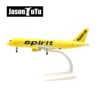 JASON TUTU 20cm Spirit Airlines A320 Plane Model Airplane Diecast Metal Aircraft Model Airbus 320 Drop shipping