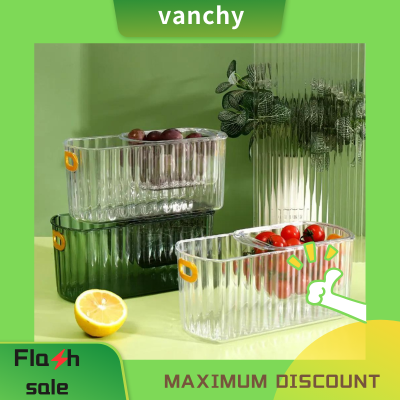 Vanchy Fruit Plate Double Layer Transparent Visible Snack Dish Large Capacity Living Room Table Nut Candy Serving Tray Daily Use