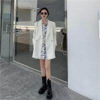 Xiaozhainv Korean temperament Spotted shirt+ White Blazer (Buy separay)