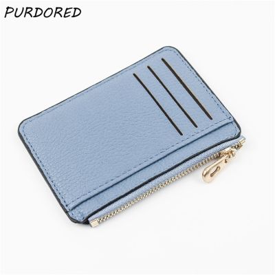 【CC】❃✲  PURDORED 1 Pc Card Holder Leather Business Men Credit Cards Wallet Paspoorthoesje