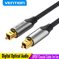 Vention Digital Optical Audio Cable Toslink SPDIF Coaxial Cable 1M 2M 5M สำหรับเครื่องขยายเสียง Blu-Ray X 360 PS4 Soundbar ไฟเบอร์ Cabl