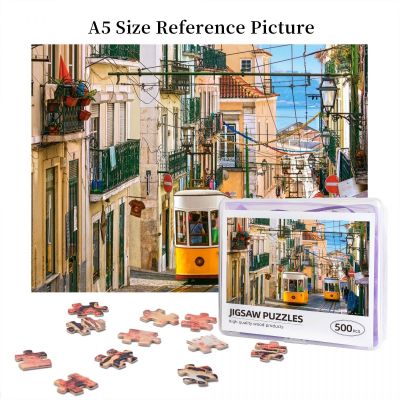 Lisbon Trams, Portuga Wooden Jigsaw Puzzle 500 Pieces Educational Toy Painting Art Decor Decompression toys 500pcs